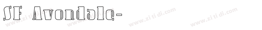 SF Avondale字体转换